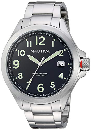 Nautica Glen Park Herren-Armbanduhr 46mm Armband Edelstahl Quarz NAPGLP005 - 1