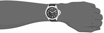 Nautica Glen Park Herren-Armbanduhr, Quarz, Edelstahl und Leder, legere Uhr, Farbe: Schwarz (Modell: NAPGLP001) - 3