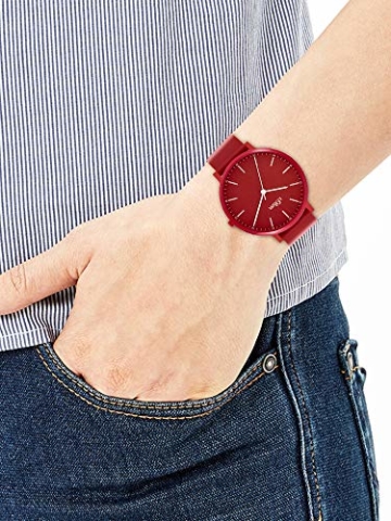 s.Oliver Unisex – Erwachsene Analog Quarz Uhr mit Silicone Armband SO-3953-PQ - 5