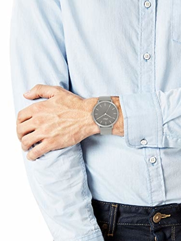 s.Oliver Unisex – Erwachsene Analog Quarz Uhr mit Silicone Armband SO-3956-PQ - 4