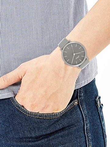 s.Oliver Unisex – Erwachsene Analog Quarz Uhr mit Silicone Armband SO-3956-PQ - 5