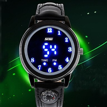 Sports Watches Herrenuhren Uhren Herren montre Homme geführt wasserdichte Armbanduhr Unisex-Uhren Digital-Uhren Damenuhren (Farbe : Schwarz) - 3