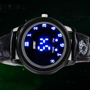 Sports Watches Herrenuhren Uhren Herren montre Homme geführt wasserdichte Armbanduhr Unisex-Uhren Digital-Uhren Damenuhren (Farbe : Schwarz) - 7