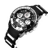 Uhren Männer Gummi Geführt Digital Herren Quarzuhr Mann Sport Armee Militär Armbanduhr 22cm Schwarz - 1