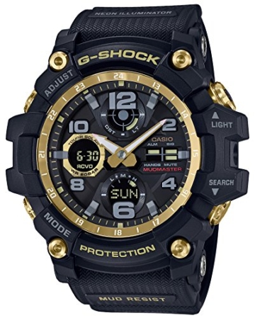 Casio G-SHOCK GWG-100GB-1AJF MUDMASTER Solar Radio Multiband6 Armbanduhr, Schwarz und Gold - 1