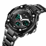 Chronograph Countdown Digitaluhr Für Herren Mode Outdoor Sport Armbanduhr Herrenuhr Wecker Wasserdicht 26.5cm Schwarz - 1
