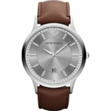 Emporio Armani AR11185 Uhr Herrenuhr Leder-Armband 5 bar Analog Datum braun - 1