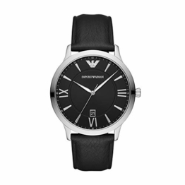 Emporio Armani Herren Analog Quarz Uhr mit Leder Armband AR11210 - 1