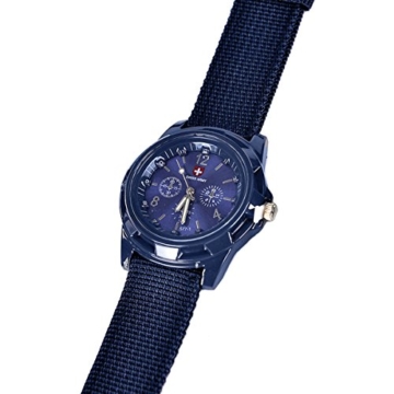 Fanuse Neue Art und Weise, die Militaeruhren Armee Uhr Land, See und Luftwaffen Sport Uhr strickt, Blau - 3