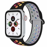 Fengyiyuda Kompatibel mit Apple Watch Armband 38mm 40mm 42mm 44mm, Weiche Silikon Sport Ersatz Armbänder für IWatch Series5 Series4 Series3 Series2 Series1 - 1