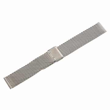 Gaetooely Gurt Ersatz Stahl Silber Klappband Fuer Uhr Neu 20mm - 8