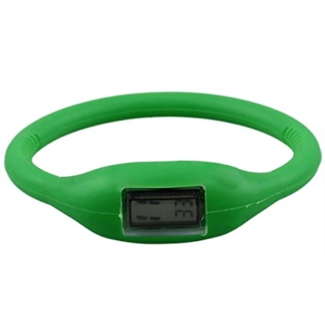 Gaetooely Sport Digital Silikon Gummi Jelly Anion Armband Armbanduhr Unisex Gruen - 1