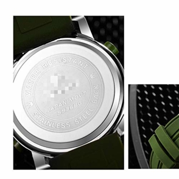 Herren Digitaluhr Herren Chronograph Armbanduhren wasserdichte Genfer Quarz Sport Laufuhr Uhr 19.5cm Schwarz - 2