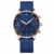 Herren-Quarzuhr, Edelstahl Slim Uhr, vielseitige wasserdichte Uhr mit Nachtlichtuhr und Kalender 45mm Blau - 1