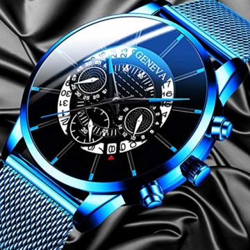 Herrenuhr Herren   Sport Militäruhren Vollstahl Wasserdichter Quarz Digital,Uhr Herren Beiläufig Sports Edelstahl Wasserdicht Quartz Uhr Mit Schwarz Armbanduhren - 3