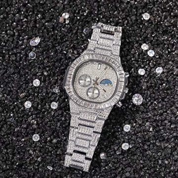 Hip Hop Uhren für Männer Diamond Hip Hop Diamond Watch für Männer und Frauen - 3