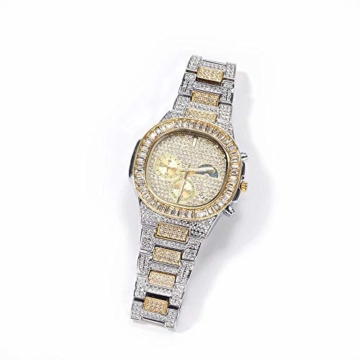 Hip Hop Uhren für Männer Diamond Hip Hop Diamond Watch für Männer und Frauen - 4