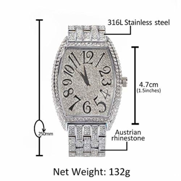 Hip Hop Uhren für Männer Diamond Hip Hop Diamond Watch für Männer und Frauen - 2