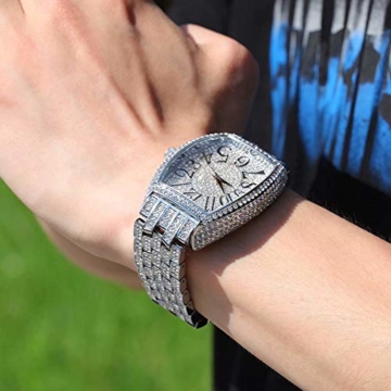 Hip Hop Uhren für Männer Diamond Hip Hop Diamond Watch für Männer und Frauen - 3