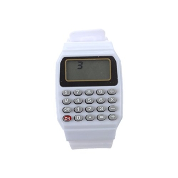 KAPAYONO Kunststoff Armband Mode Uhr Kinder Mehrzweck elektronische Taschenrechner Armbanduhr - 4