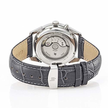 Lip Himalaya 40 Automatischer Kalender Glas Saphir Armband Leder grau 671591 - 3
