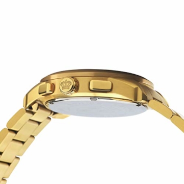 LOUIS XVI Herren-Armbanduhr Libérale Stahlband Gold Schwarz Chronograph Analog Quarz Edelstahl 984 - 6