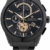 LOUIS XVI Herren-Armbanduhr Libérale Stahlband Schwarz Gold Chronograph Analog Quarz Edelstahl 985 - 1