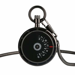 Moderne Mode Taschenuhr, Ziffern Quarz Zeit Lesen Quarz Taschenuhr Mit 30cm Kette - Ohne Cover Design Herrenuhren Modeuhr, Black - 1