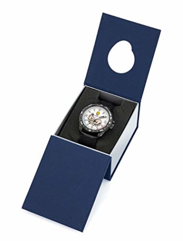 Patrouille de France Athos6 Herren-Armbanduhr, automatisch, Stahl, Leder, Schwarz, A6-100SCS-668068 - 4