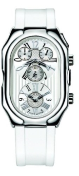 Philip Stein – 13-vw-rw – Armbanduhr – Quarz Analog – Weißes Ziffernblatt – Armband Silikon - 1