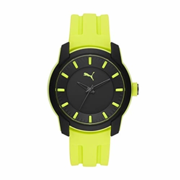 PUMA Herren analog Quarz Uhr mit Silikon Armband P6004 - 1