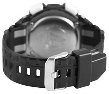 Q&Q Herrenuhr Weiß Schwarz Digital Negativ Display Silikon Quarz Armbanduhr - 3