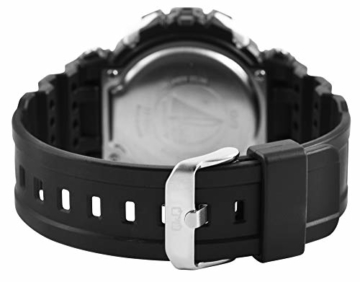 Q&Q Herrenuhr Weiß Schwarz Digital Silikon Quarz Armbanduhr - 3