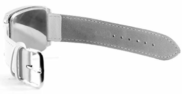 Quadratische Armbanduhr, Leder, Orange - 3