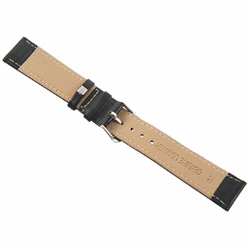 Senmubery 20mm PU-Leder Farben Schwarz Armband Uhr Armband Neue Fashion - 4