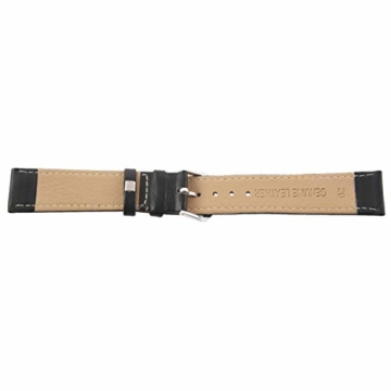 Senmubery 20mm PU-Leder Farben Schwarz Armband Uhr Armband Neue Fashion - 7