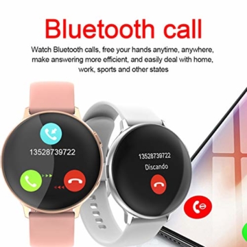 Smartwatch Damen Uhr Telefon Sport Herren Pulsuhr Tracker Uhr mit Blutdruckmessung Armbanduhr Schrittzähler Wasserdicht Kalorienzähler Fitness Armband - 3