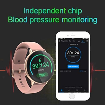 Smartwatch Damen Uhr Telefon Sport Herren Pulsuhr Tracker Uhr mit Blutdruckmessung Armbanduhr Schrittzähler Wasserdicht Kalorienzähler Fitness Armband - 7