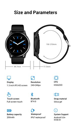 Smartwatch Eurofest Armband Silikon Schwarz FW0113/E - 5