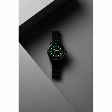 Spinnaker Herren-Armbanduhr, automatisch, 40 mm, schwarzes Zifferblatt, Armband aus Stahl, Schwarz, SP-5075-33 - 6