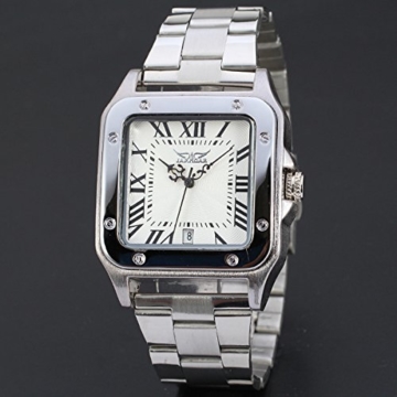 Sports Watches Herrenuhren Schweizer Uhren Japan Männer Klassische quadratische Leder hohl automatische mechanische Uhr Damenuhren (Color : 2) - 4