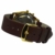 Sprechende Armbanduhr, analog, mit Alarm, Uhrzeit und Datum auf Französisch, für Blind- und Sehbehinderte, goldfarben, Armband aus Leder, braun, TUF-G806 - 2