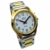Sprechende Armbanduhr, analog, mit Alarm, Uhrzeit und Datum auf Französisch, für Blind- und Sehbehinderte, goldfarben, zweifarbiges Armband aus Edelstahl TUF-G705 - 1