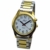 Sprechende Armbanduhr, analog, mit Alarm, Uhrzeit und Datum auf Französisch, für Blind- und Sehbehinderte, goldfarben, zweifarbiges Armband aus Edelstahl TUF-G705 - 3