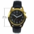 Sprechende Armbanduhr, analog, mit Alarm, Uhrzeit und Datum auf Französisch, für Blind- und Sehbehinderte, goldfarben, Armband aus schwarzem Leder TUF-G807 - 5