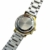 Sprechende Armbanduhr, analog, mit Alarm, Uhrzeit und Datum auf Französisch, für Blind- und Sehbehinderte, goldfarben, zweifarbiges Armband aus Edelstahl TUF-G805 - 4