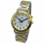 Sprechende Armbanduhr, analog, mit Alarm, Uhrzeit und Datum auf Französisch, für Blind- und Sehbehinderte, goldfarben, zweifarbiges Armband aus Edelstahl TUF-G505 - 5