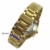 Sprechende Armbanduhr, analog, mit Alarm, Uhrzeit und Datum auf Französisch, für Blind- und Sehbehinderte, goldfarben, doppelte Verriegelung Armband aus Edelstahl TUF-G508 - 3