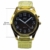 Sprechende Armbanduhr, analog, mit Alarm, Uhrzeit und Datum auf Französisch, für Sehbehinderte, goldfarben, Armband ausziehbar TUF-G802 - 4