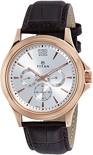 Titan Neo Multifunktions-Armbanduhr für Herren, weißes Zifferblatt - 1